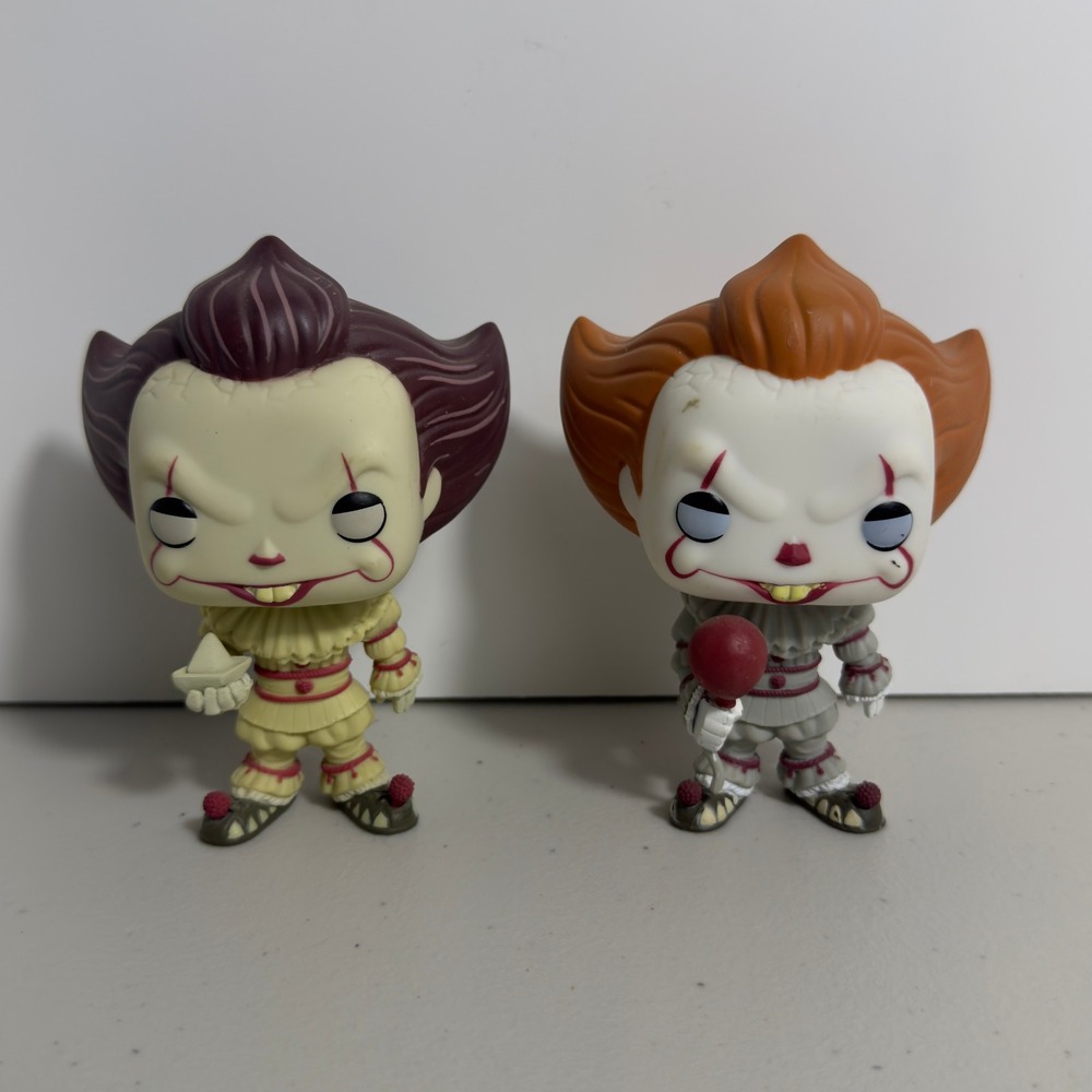 Funko Pop IT Pennywise Vinyl Figure Lot 2 Sepia Boat Balloon Horror Movie 2017